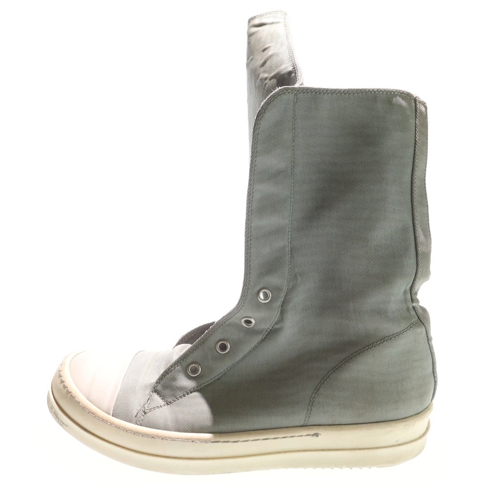 1MEGA TONGUE RAMONES メガタン ラモーンズ ハイカットスニーカー シルバー レディース Bランク