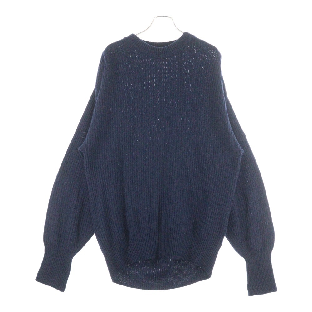 21AW ×HYKE GIROCOLLO TRICOT ハイク カシミヤ ニットセーター ネイビー G209K9C00003 M1213 Bランク