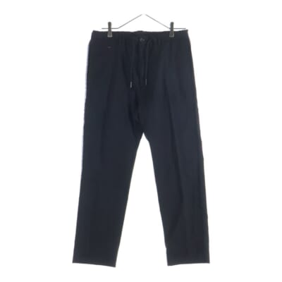 センタープレス カットオフデザイン イージー スラックスパンツ ブラック Bランク