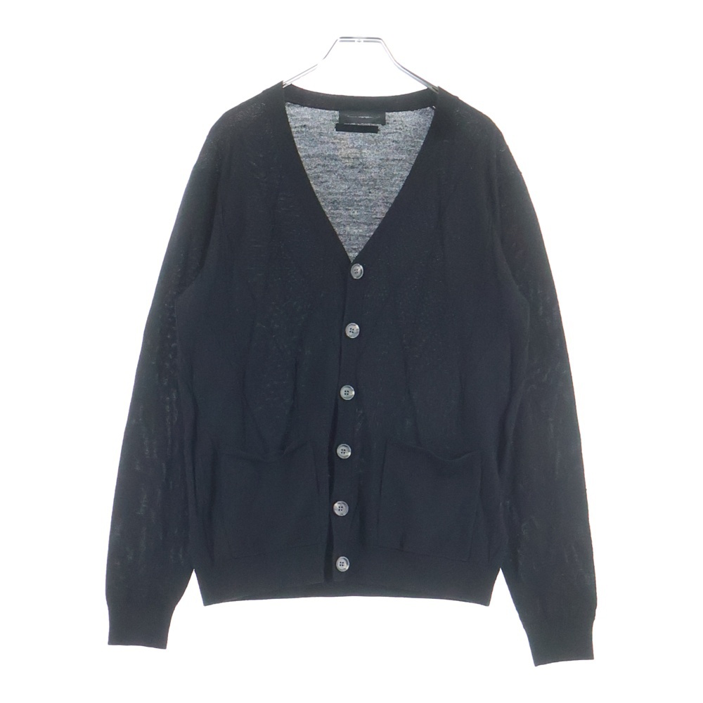アーガイル ウール カーディガン ブラック Bランク