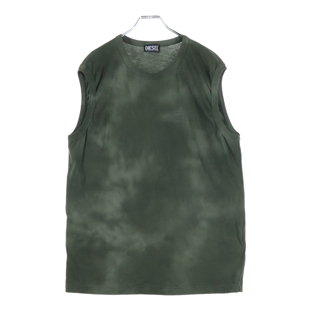 T-BISCO-OD-OUT ロゴプリント ノースリーブ クルーネック カットソー ブラック A18667 Bランク