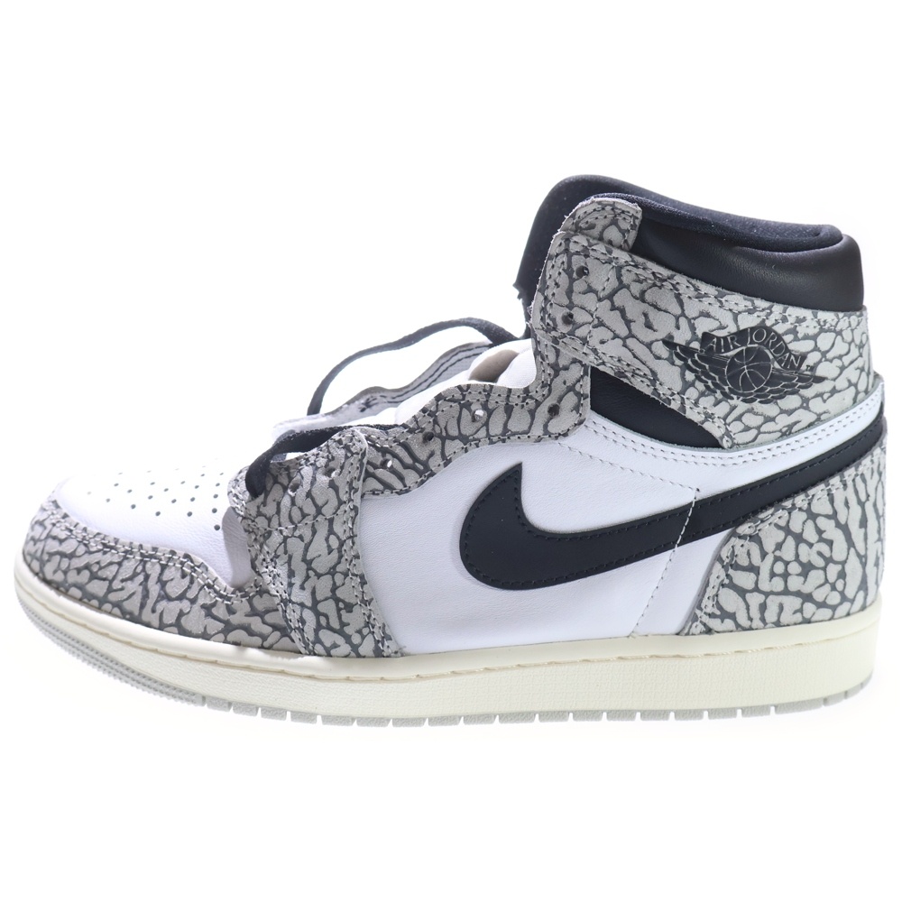 AIR JORDAN 1 RETRO HIGH OG WHITE CEMENT エアジョーダン1 セメント ハイカットスニーカー ホワイト/グレー US9.5/27.5cm DZ5485-052 Sランク