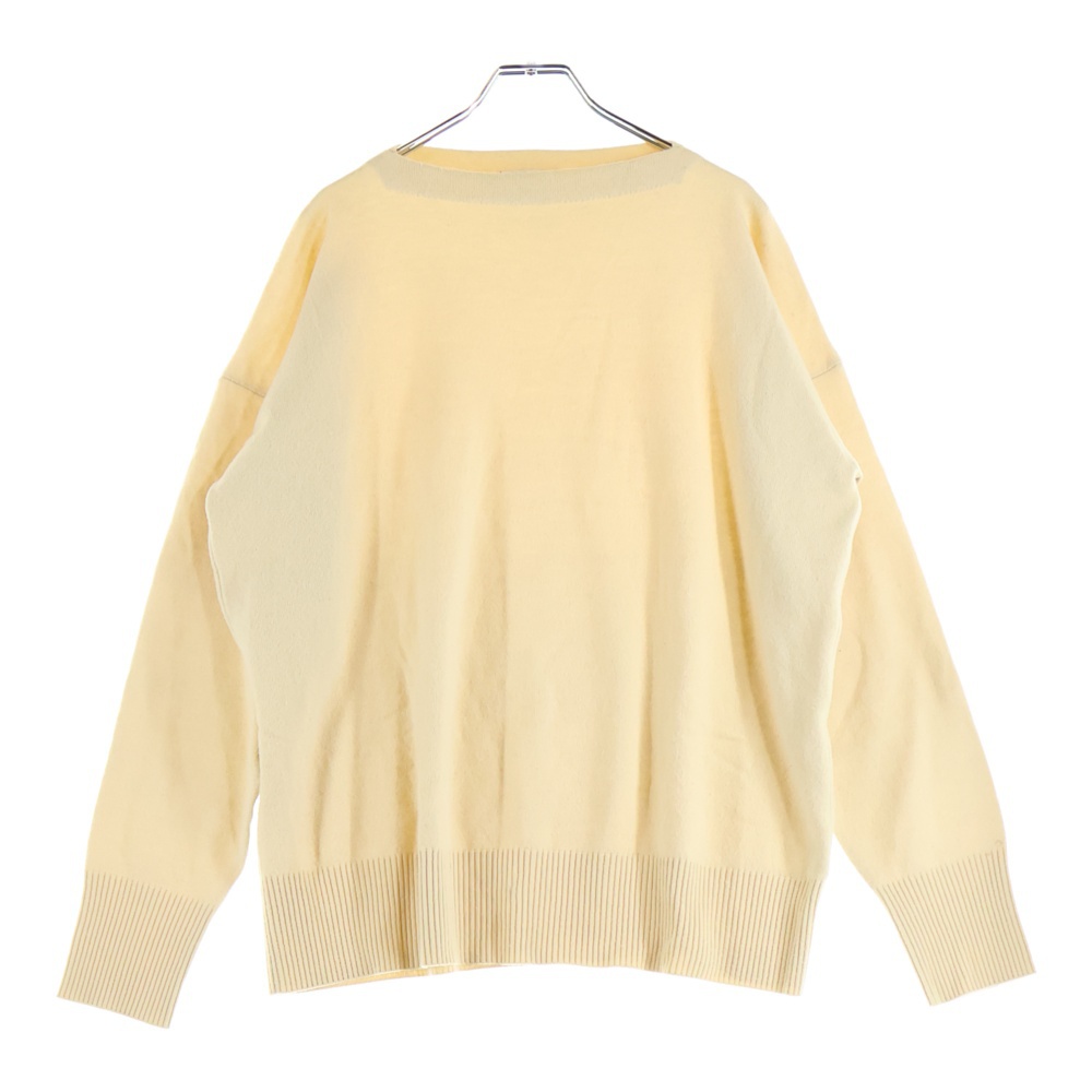 ボートネック ウール プルオーバー 長袖ニット セーター ベージュ A6AB02WK Bランク