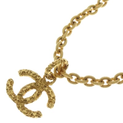 ココマーク 溶岩 ネックレス ゴールド ヴィンテージ ペンダント 93A Bランク