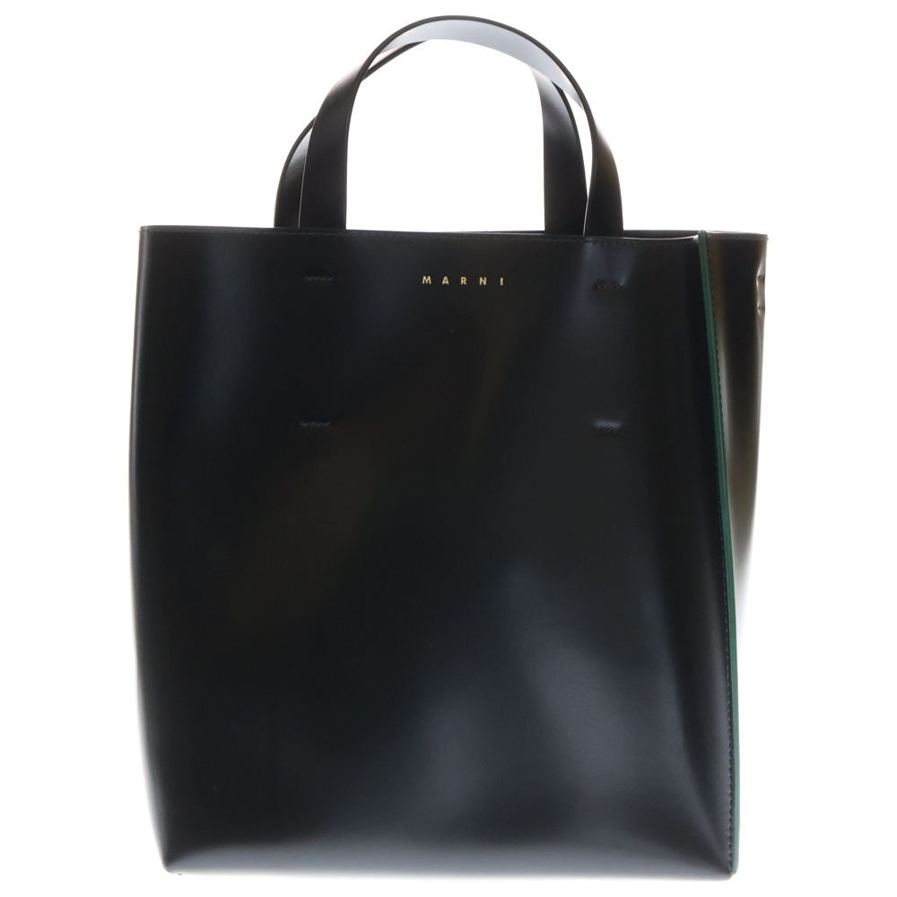 ミュゼオ トートバッグ 2wayショルダーバッグ ブラックレザー Aランク