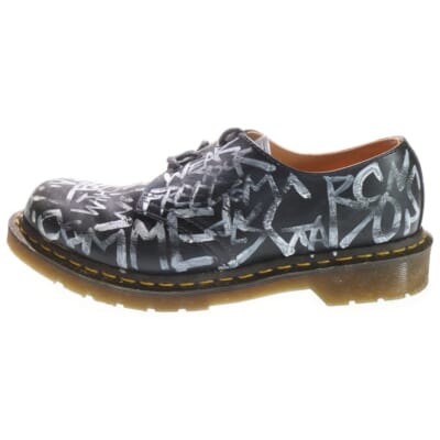 × COMME des GARCONS HOMME DEUX MIE 1461 コムデギャルソン オムドゥ 3ホール レザー レースアップ ローカット シューズ ブラック 12284003 Bランク