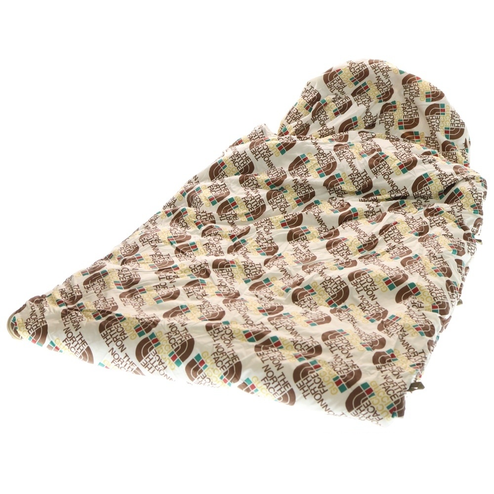 21SS ×THE NORTH FACE ザ ノースフェイス ロゴ総柄プリント スリーピングバッグ シュラフ 寝袋 ホワイト/ブラウン 656321 Aランク