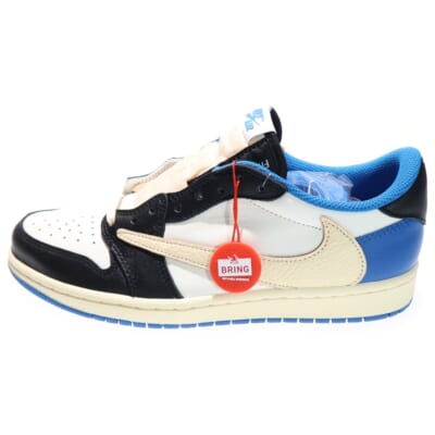 × TRAVIS SCOTT FRAGMENT DESIGN AIR JORDAN 1 LOW OG SP トラヴィススコット フラグメント エアジョーダン1 ローカットスニーカー US8/26cm DM7866-140 Sランク