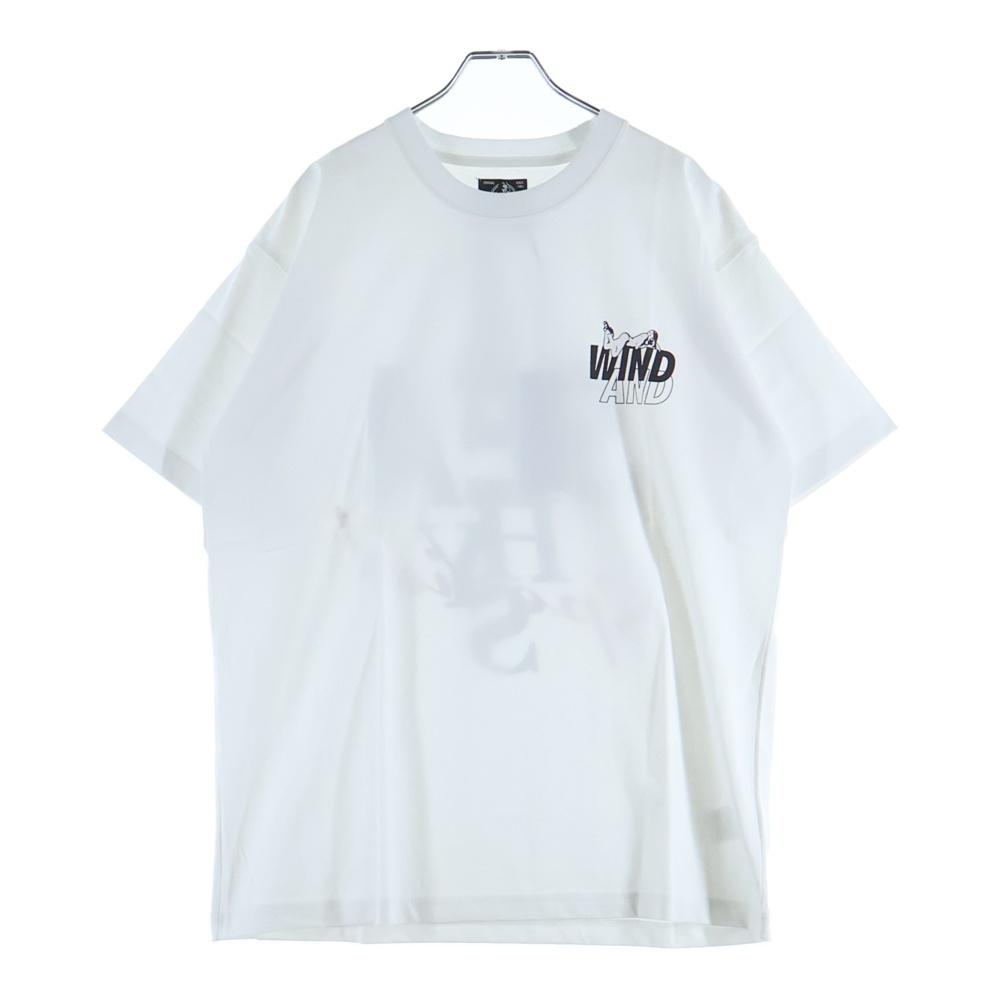 20SS×HYSTERIC GLAMOUR ヒステリックグラマー ロゴプリント クルーネックコットン半袖Tシャツ ホワイト WDS-HYS-2-04 Sランク