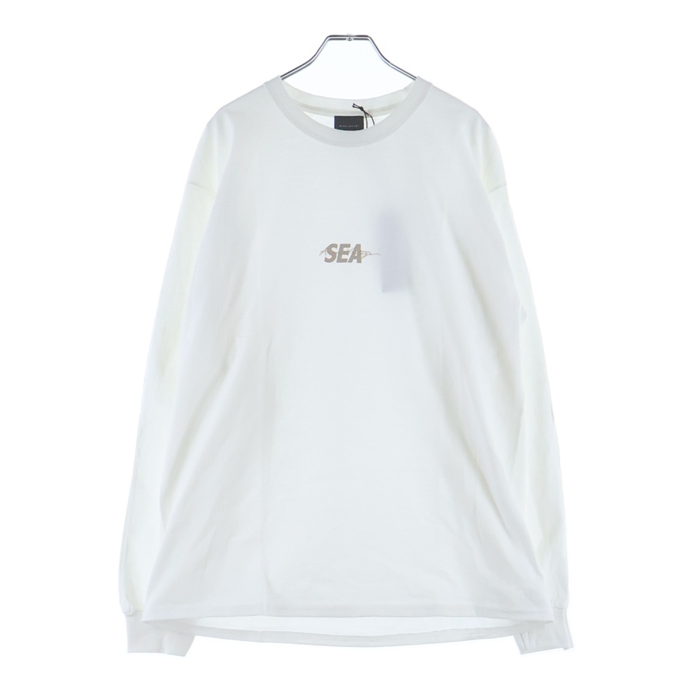 ×Ameri VINTAGE COLLAB LS TEE アメリヴィンテージ クルーネックコットン長袖カットソー ロンT ホワイト WDS-AMR-AW-02 Sランク
