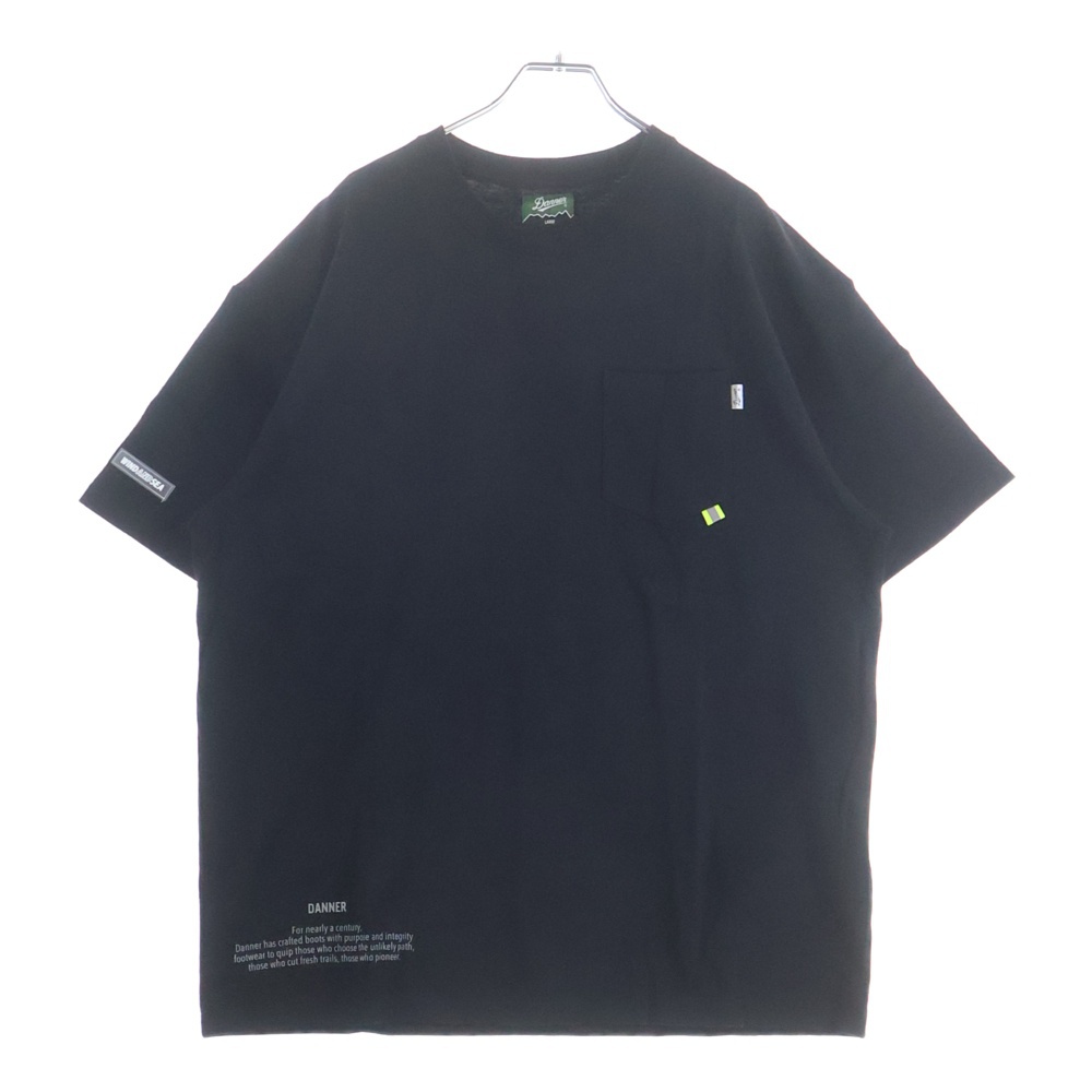 20AW Danner ダナー ロゴプリント クルーネック ポケット Tシャツ ブラック Sランク