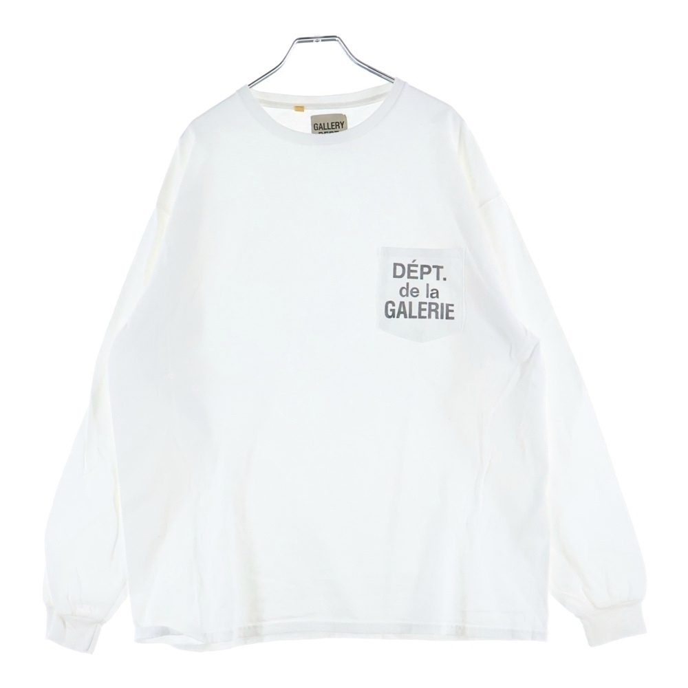 21SS DEPT DE LA GALERIA L/S POCKET TEE ロングスリーブ 長袖Tシャツ カットソー ホワイト Bランク