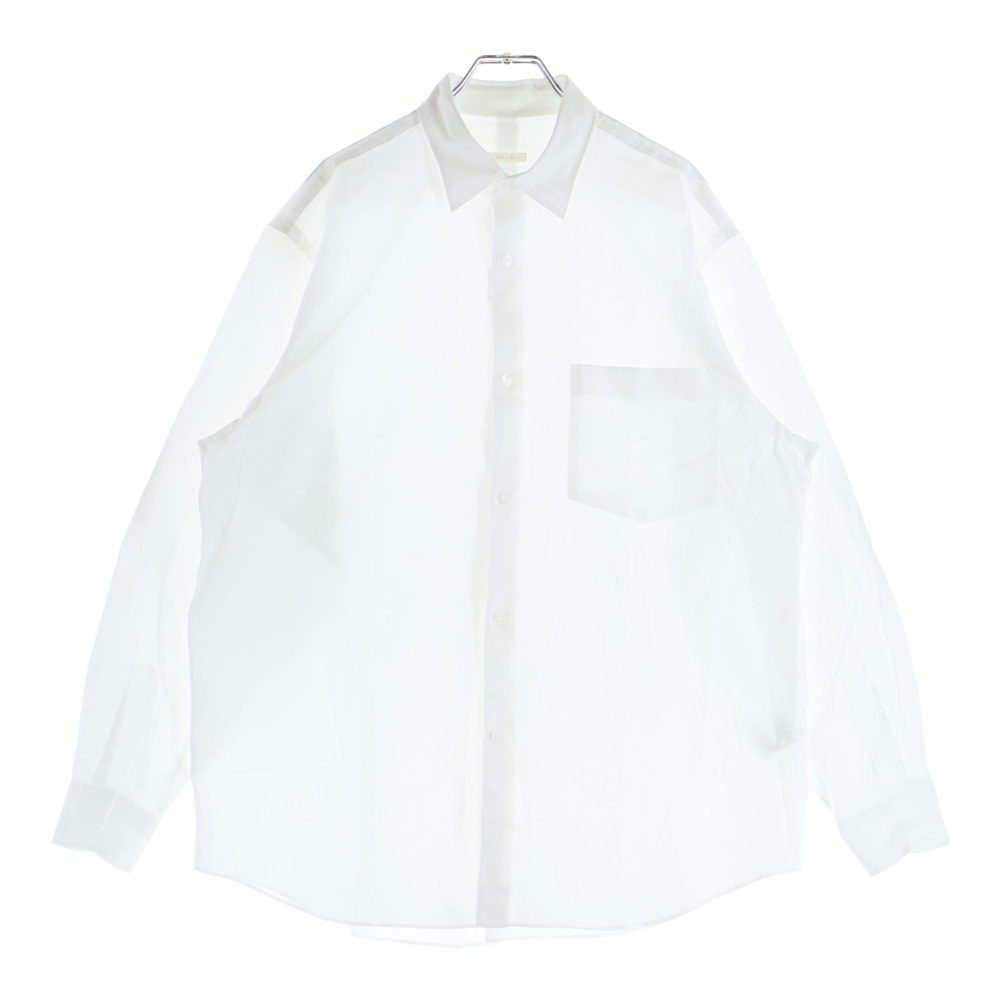 24AW コットン ロングスリーブシャツ 長袖 ホワイト A03-02001 Aランク