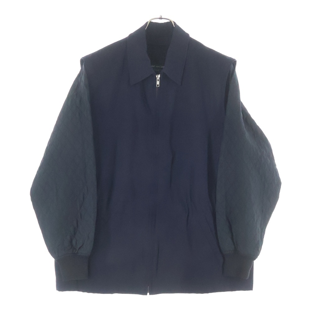 89AW Sleeve Layered Bomber Jacket ボンバージャケット ジップブルソン キルティング ブラック Bランク