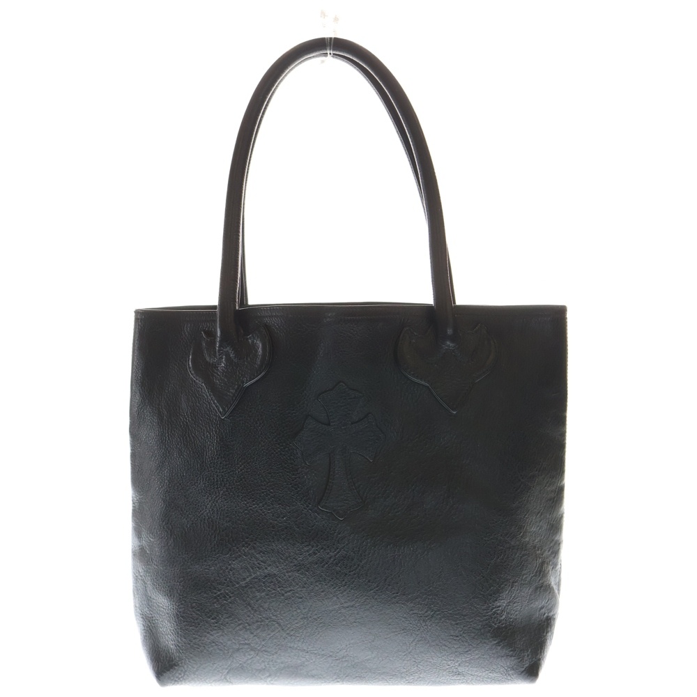 FS TOTE FSトート クロスパッチ付きレザートートバッグ ブラック Aランク