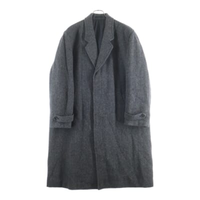 80s Archive Chesterfield Coat HC-080150 デカオム ヘリンボーン コート グレー Bランク