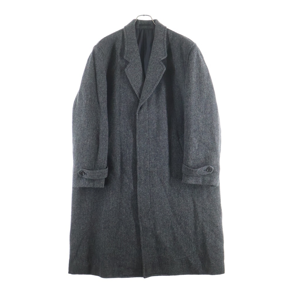 80s Archive Chesterfield Coat HC-080150 デカオム ヘリンボーン コート グレー Bランク