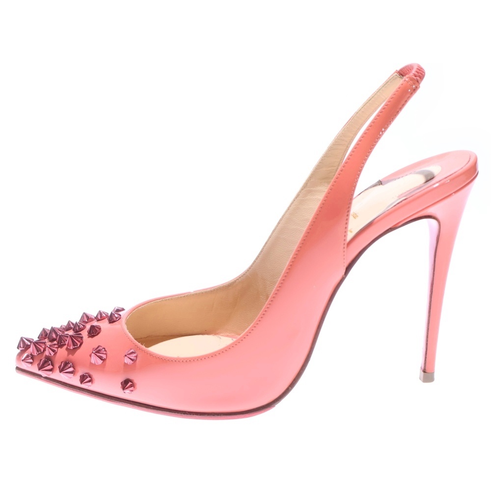 DRAMA SLING スタッズ スリングバック パンプス ピンク系 Bランク