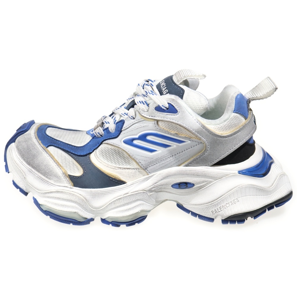 24SS CARGO カーゴ ヴィンテージ加工 ローカットスニーカー ホワイト/ブルー 785754 Aランク