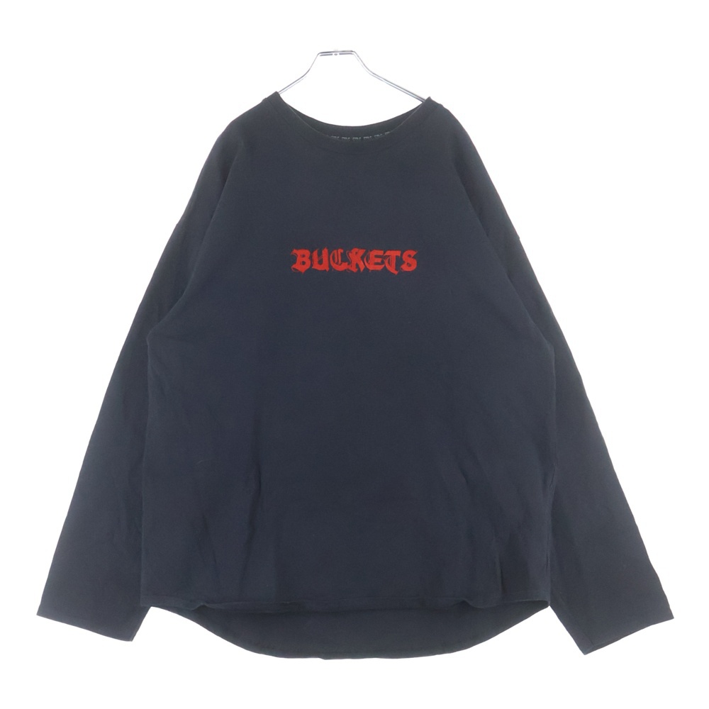 CTLS Buskets Longsleeve Tee バスケット 刺繍デザインバックプリント クルーネックロングスリーブ長袖Tシャツカットソー ブラック Bランク