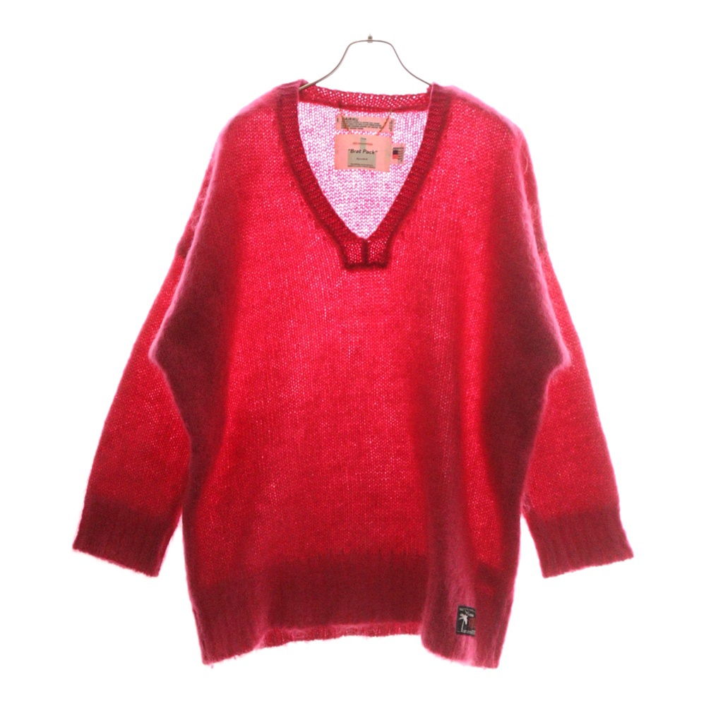 21AW K-5 Brat Pack Molly V-neck Mohair Knit Vネック モヘアニットセーター ピンク Aランク