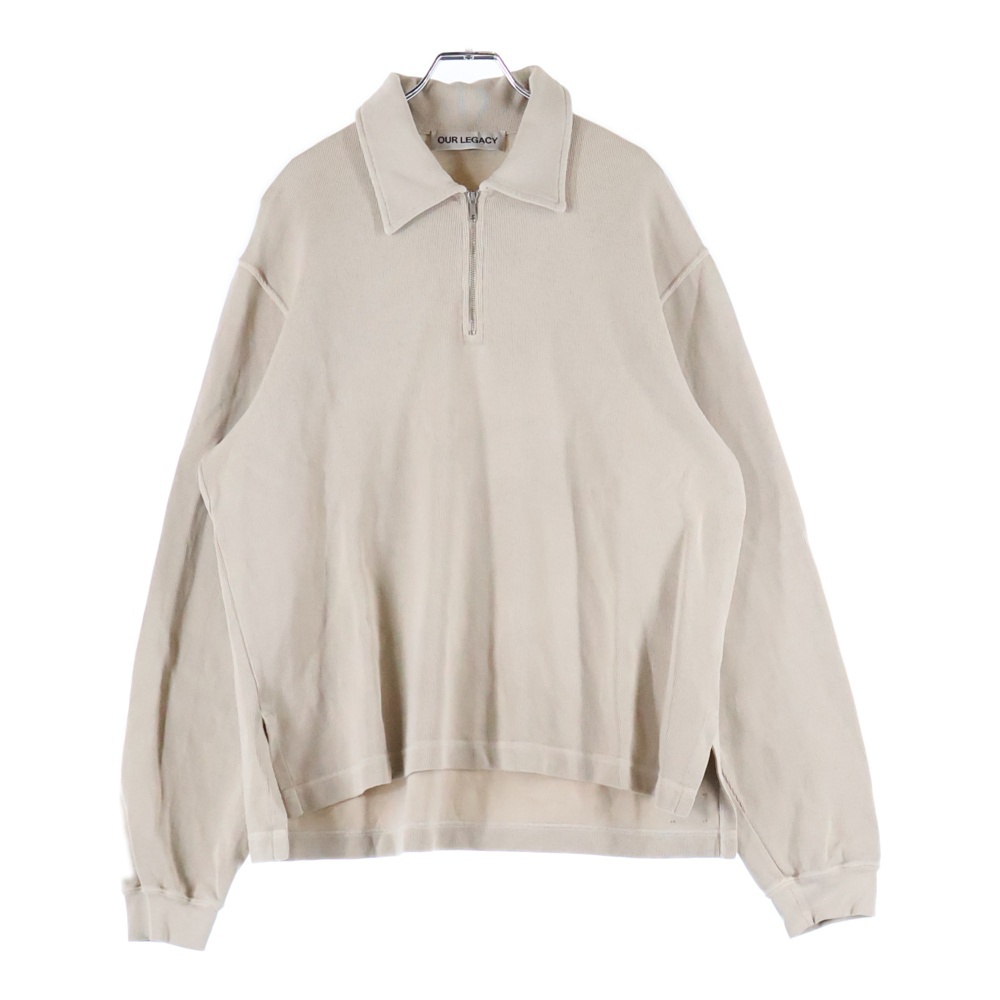 Lad Sweatshirt Ghost Attic Athletic Rib M2246LG ハーフジップスウェットシャツ アイボリー Aランク