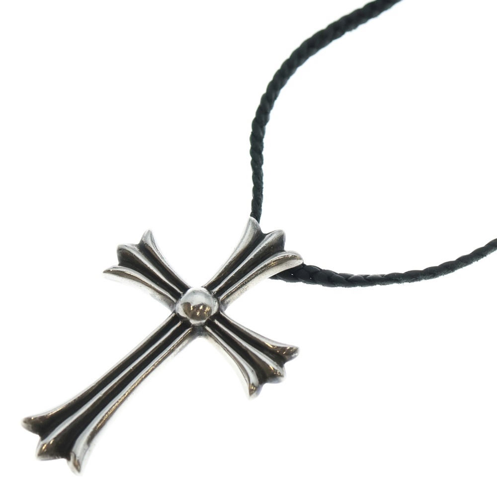CH CRS LG BC ラージCHクロスペンダント Wボロチップ レザーブレイドネックレス シルバー BCA214 Bランク