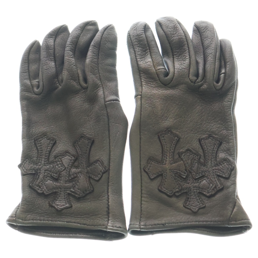 クロムハーツ 3CEM CRS GLOVE セメタリークロス レザーパッチ レザー 