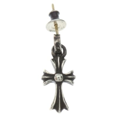 BBY F PPRCHN ベイビーファットクロス ドロップピアス シルバー BCA090 Bランク