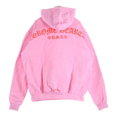 SWTSHRT PLVR オンライン限定 バックアーチロゴ プリント プルオーバーパーカー フーディ ピンク Sランク