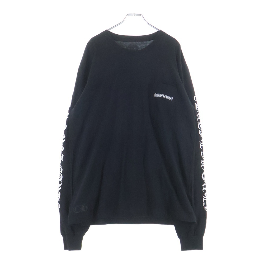 CH SCROLL LABEL FUCKYOU L/S TEE スクロールラベル アームプリント長袖Tシャツ ブラック Aランク