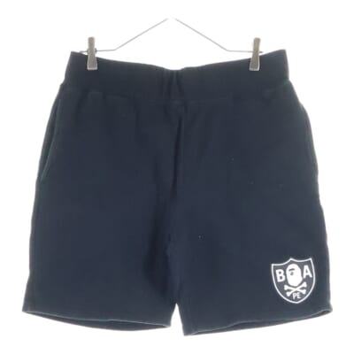 フロントロゴプリントハーフパンツ ショーツ ブラック 004SPI201001M Bランク