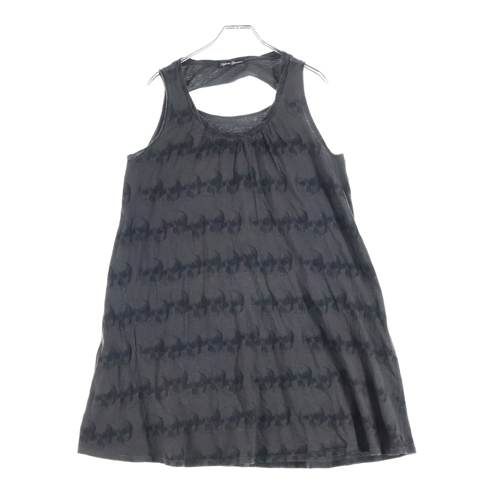 ヒステリックグラマー 総柄スカルデザイン ノースリーブワンピース