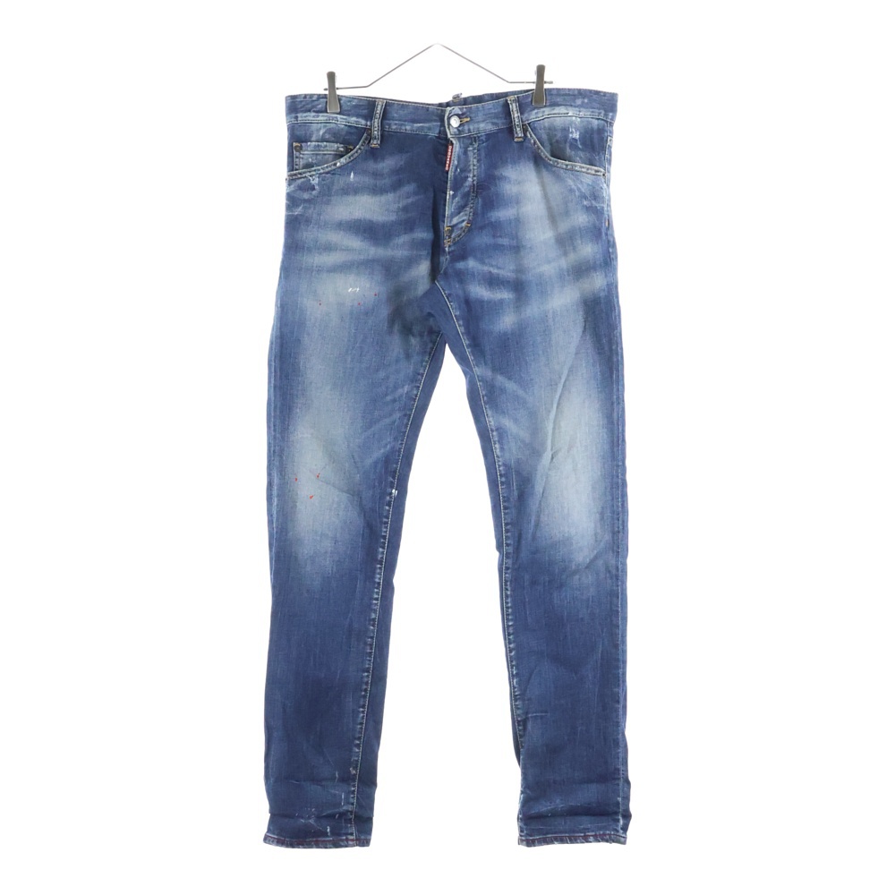 12AW ペイント ダメージ加工 デニムパンツ ジーンズ インディゴ S74LA0466 Bランク