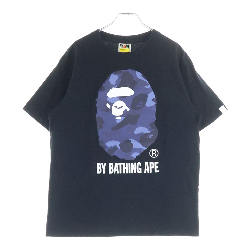 Colour Camo C By Bathing Ape T-Shirt カラーカモ ロゴプリント クルーネック半袖Tシャツカットソー ブラック 001GDI201002H Bランク