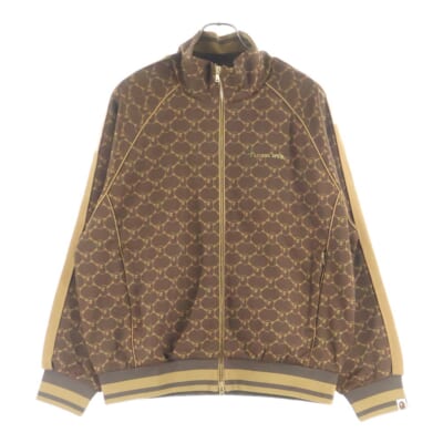 COLLEGE MONOGRAM LOGO RELAXED FIT TRACK JACKET カレッジ モノグラム ロゴ 総柄 リラックスフィット トラックジャケット ブラウン 001ZPL301309M Aランク