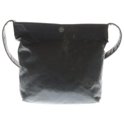 OLD オールド クロスボールボタン レザーショルダーバッグ ブラック Bランク