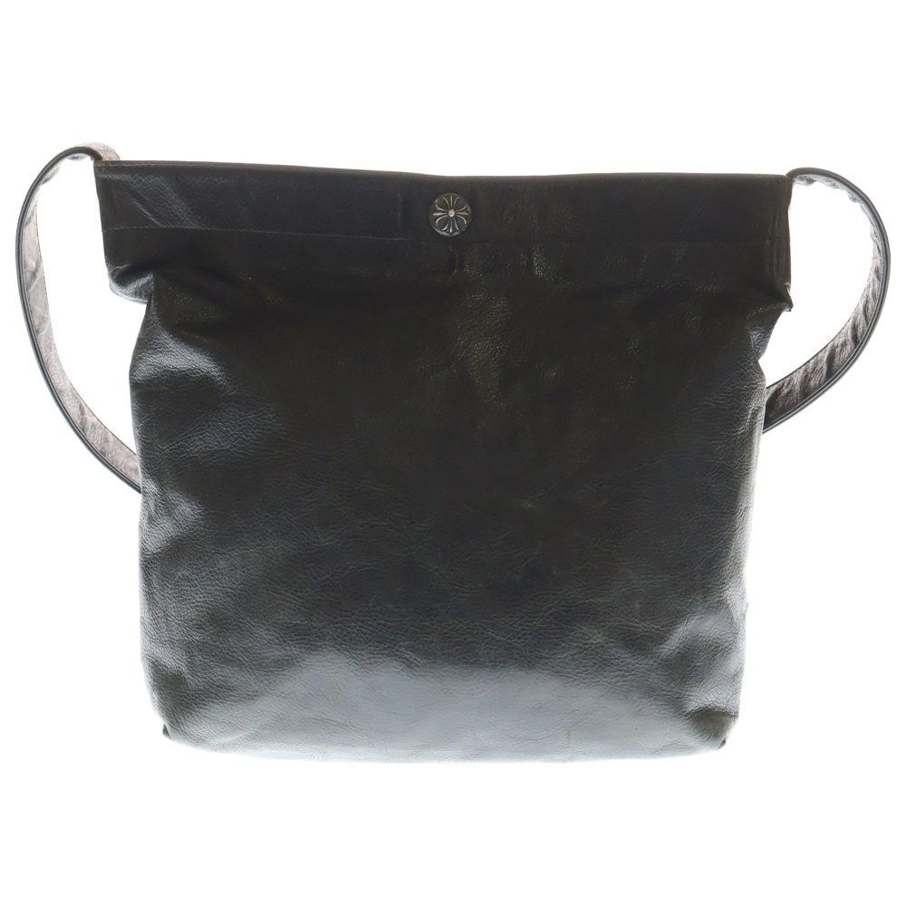 OLD オールド クロスボールボタン レザーショルダーバッグ ブラック Bランク