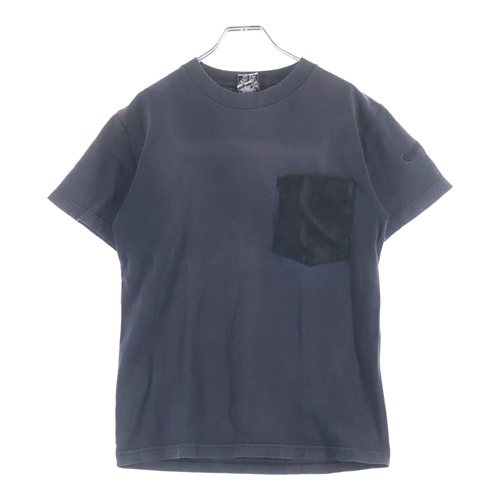 OLD オールドモデル 大阪限定 バック刺繍 ポケット切替 半袖Tシャツ カットソー ブラック Bランク