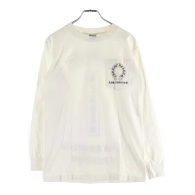 ロサンゼルス限定 FUCK YOU ファックユー ホースシュー バッククロスロゴ 長袖Tシャツ ロンT ロングスリーブカットソー ホワイト Bランク