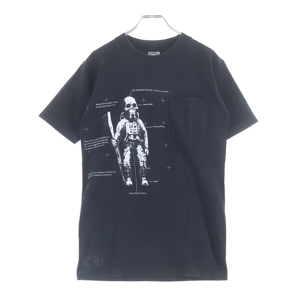 OLD FOTI フォティ ポケット付き クルーネック 半袖Tシャツ カットソー ブラック Bランク