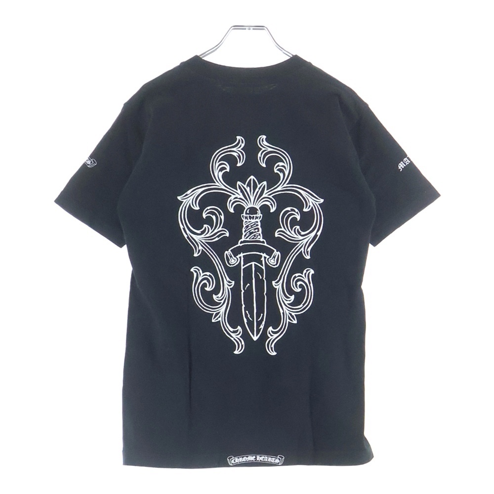 OLD MAXFIELD COLLABORATION BIG DAGGER TEE マックスフィールド胸ポケット バックダガープリント 半袖Tシャツ カットソー ブラック Bランク