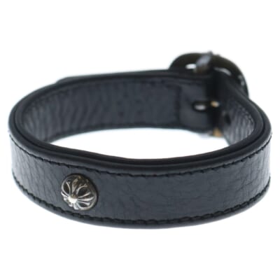 GUNSLINGER ガンスリンガー クロスボール レザーブレスレット ブラック/シルバー BCA146 Bランク