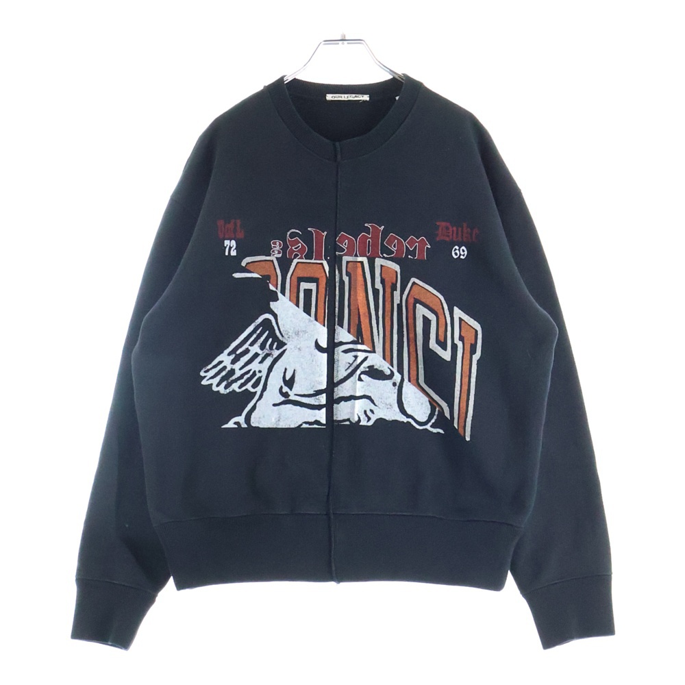 21AW SLASHED BASE SWEAT スラッシュドベーススウェット フロントプリント ブラック W4216BOSB Bランク