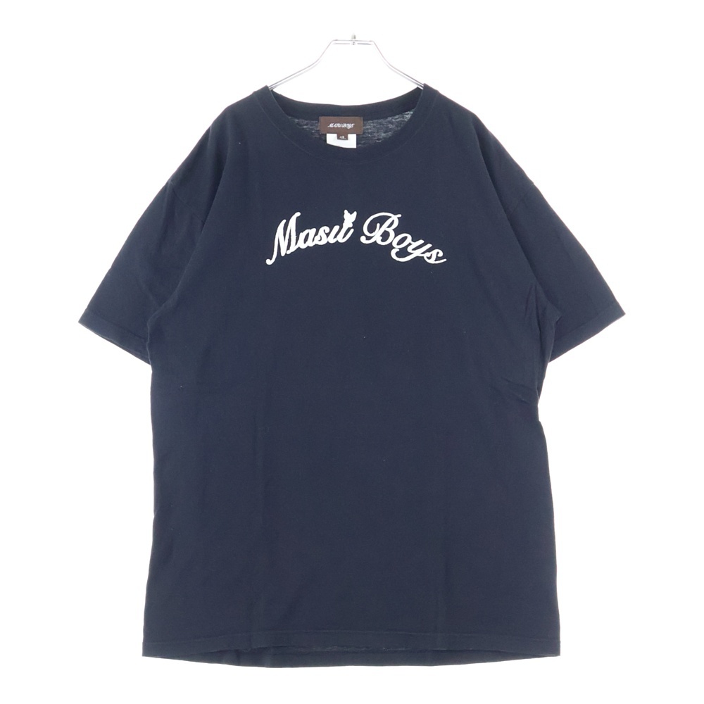 5SS MASU BOYS T-SHIRT ロゴプリント 半袖Tシャツ カットソー ブラック B25K6CS002 Bランク