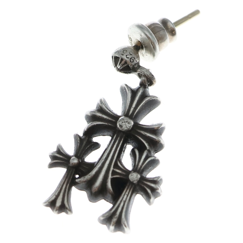 3CH CROSS DROP トリプルクロス 3クロス ドロップピアス シルバー BCA089 Bランク