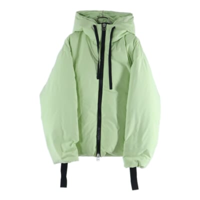 ithium Jacket2.0 ナイロンフーデッド ダウンジャケット イエローグリーン OAMT440701 Bランク