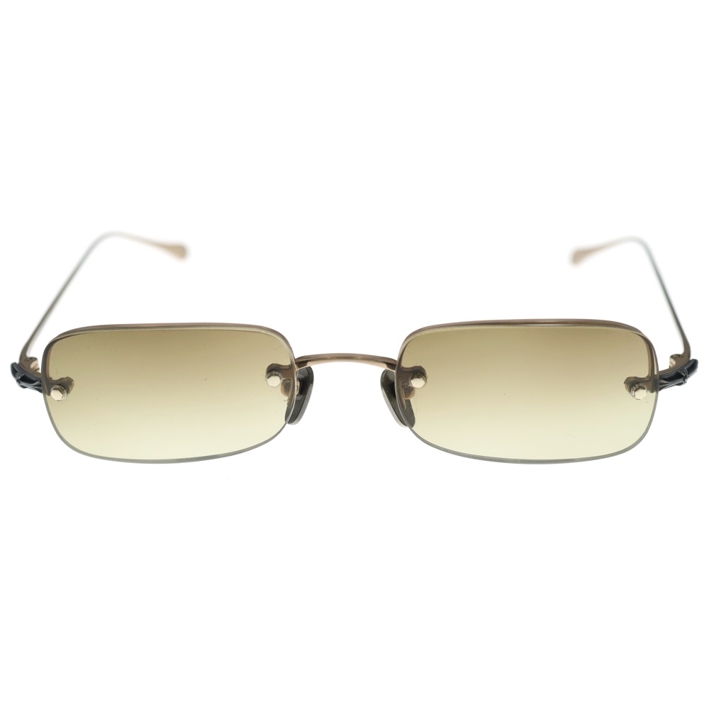OLD TITANIUM オールドモデル チタニウム リムレスサングラス メガネ ブラウン Bランク