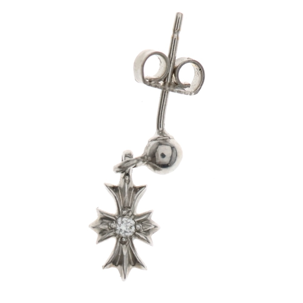 18KWG TNY E CH PLS タイニーE CHプラス ドロップピアス ホワイトゴールド Bランク