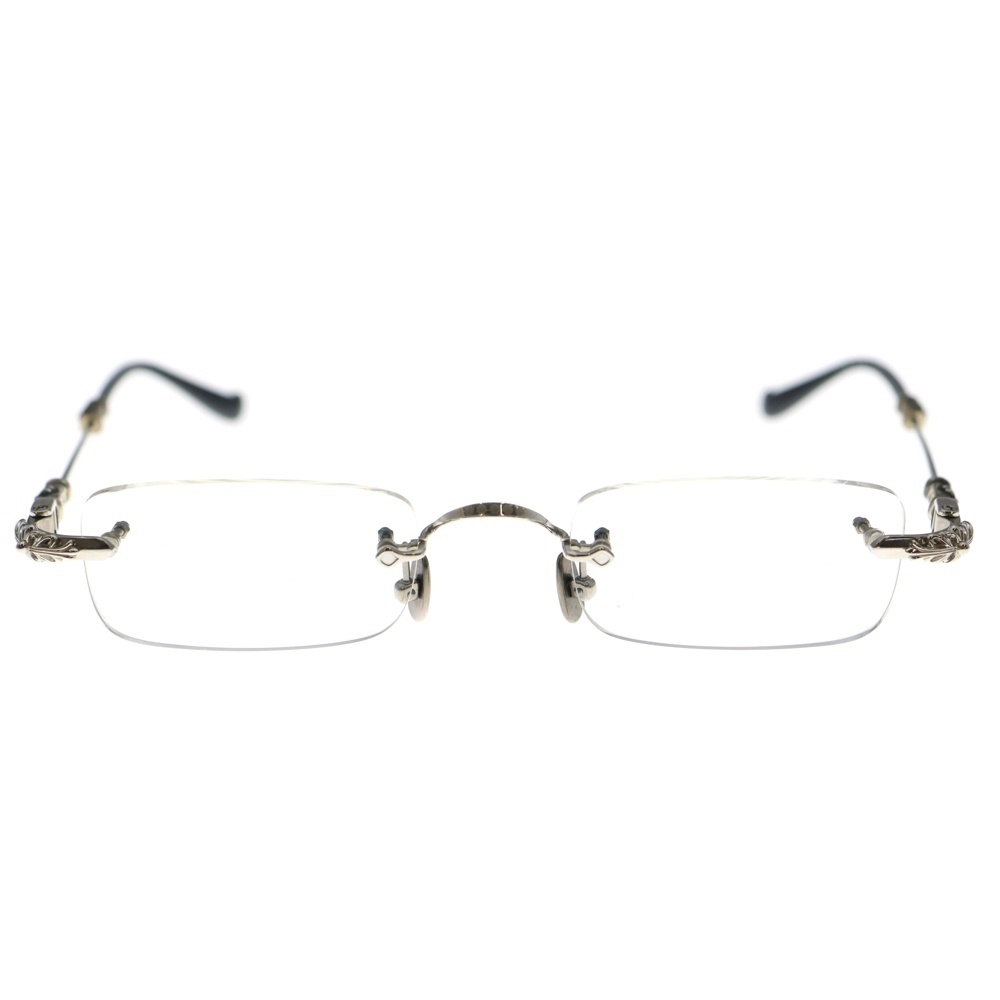 PILLS III フローラルテンプル リムレス アイウェア サングラス シルバー/ブラック Bランク